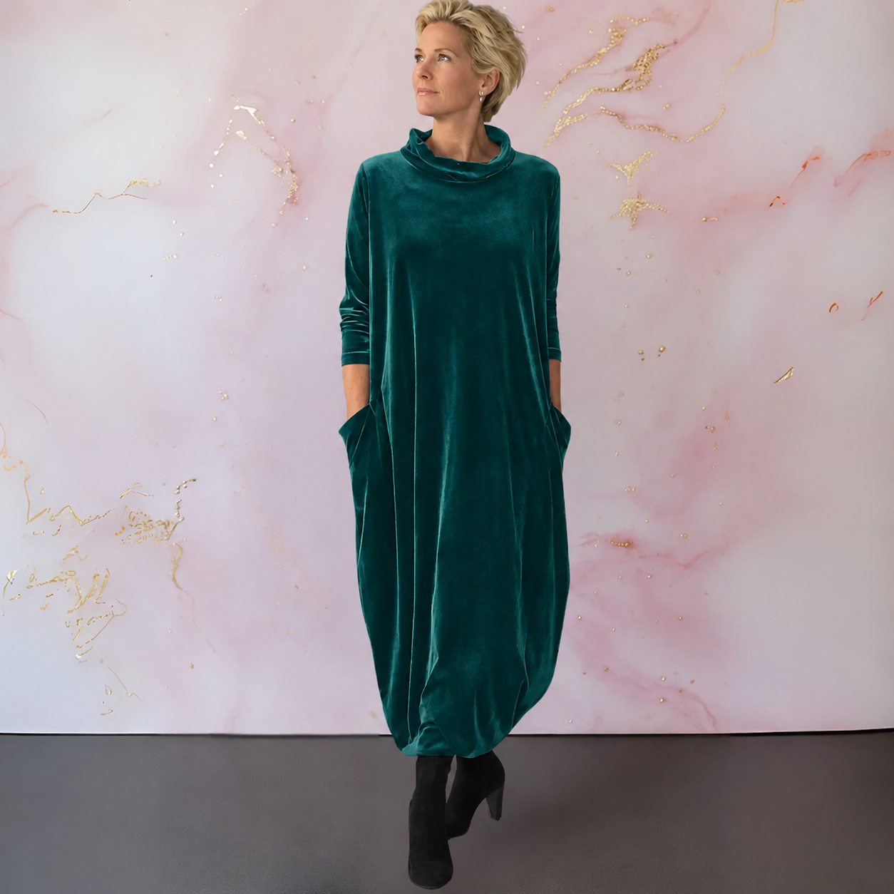Elena | Abito Maxi in Velluto