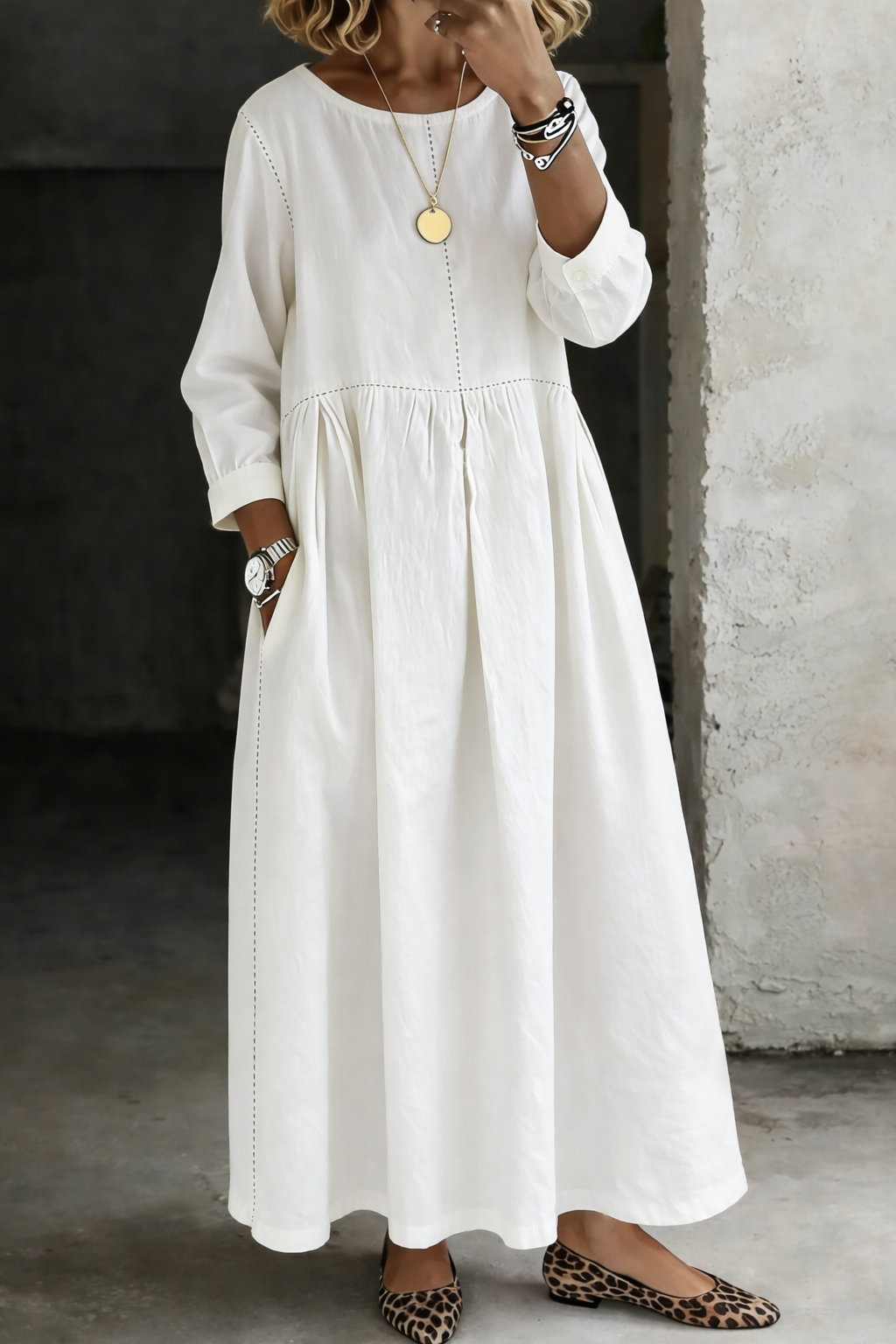 Zephyrelle | Vestito Maxi in Jeans Stile Vintage