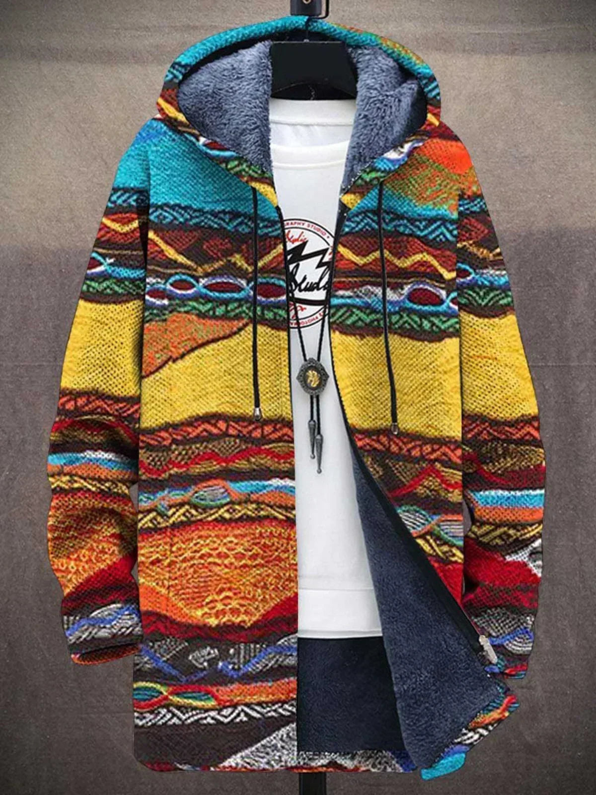 Cynthia | Cardigan con Cappuccio Artistico