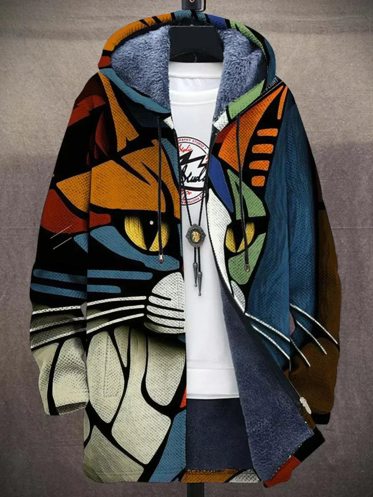 Cynthia | Cardigan con Cappuccio Artistico