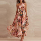 Aurora | Vestito Floreale Asimmetrico