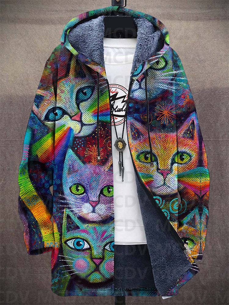 Rowland | Cardigan Artistico con Cappuccio