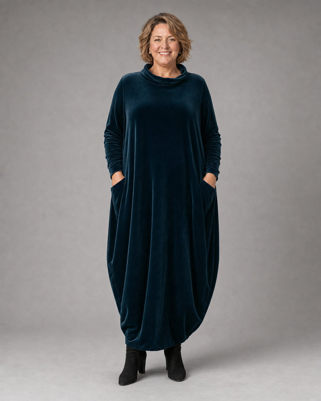 Elena | Abito Maxi in Velluto