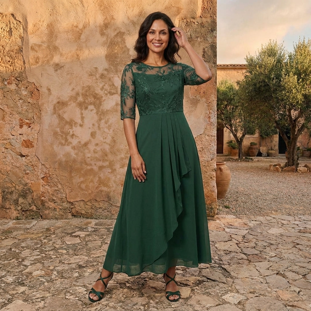 LOLA CASTELL | ABITO IN GEORGETTE ELEGANTE