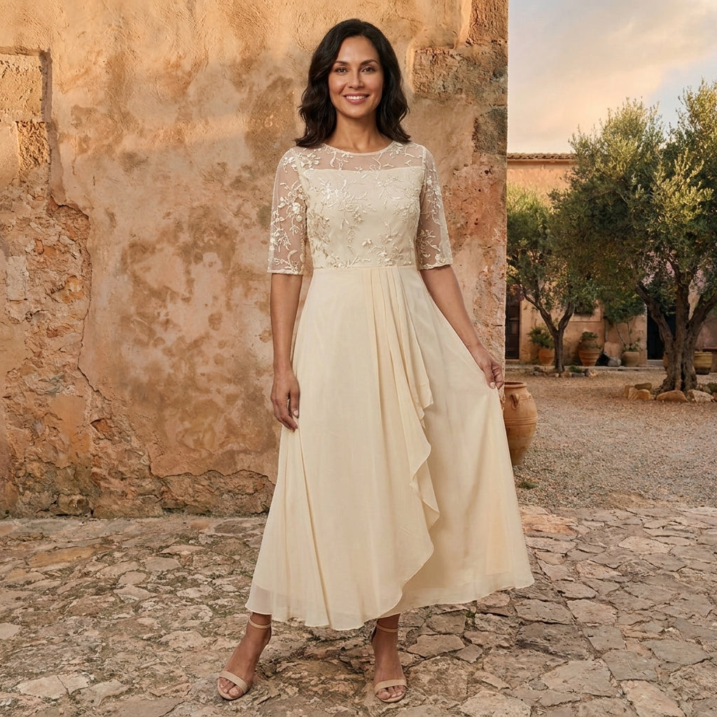 LOLA CASTELL | ABITO IN GEORGETTE ELEGANTE