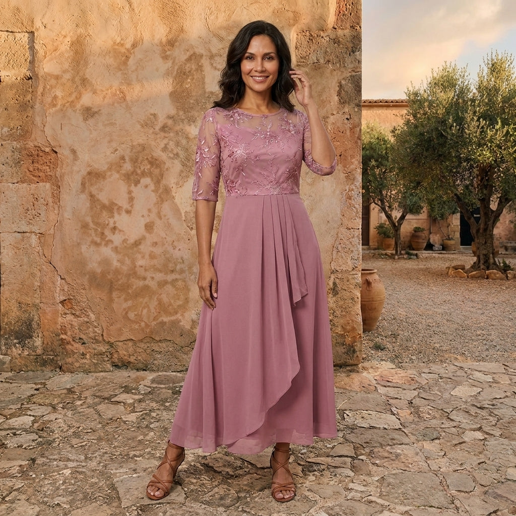 LOLA CASTELL | ABITO IN GEORGETTE ELEGANTE