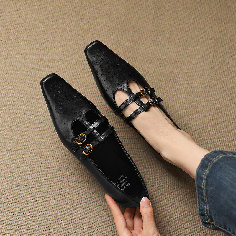 Etta | Mules a doppia fascia con brogue