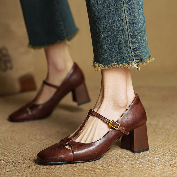 Elena | Tacchi T-Strap Senza Tempo
