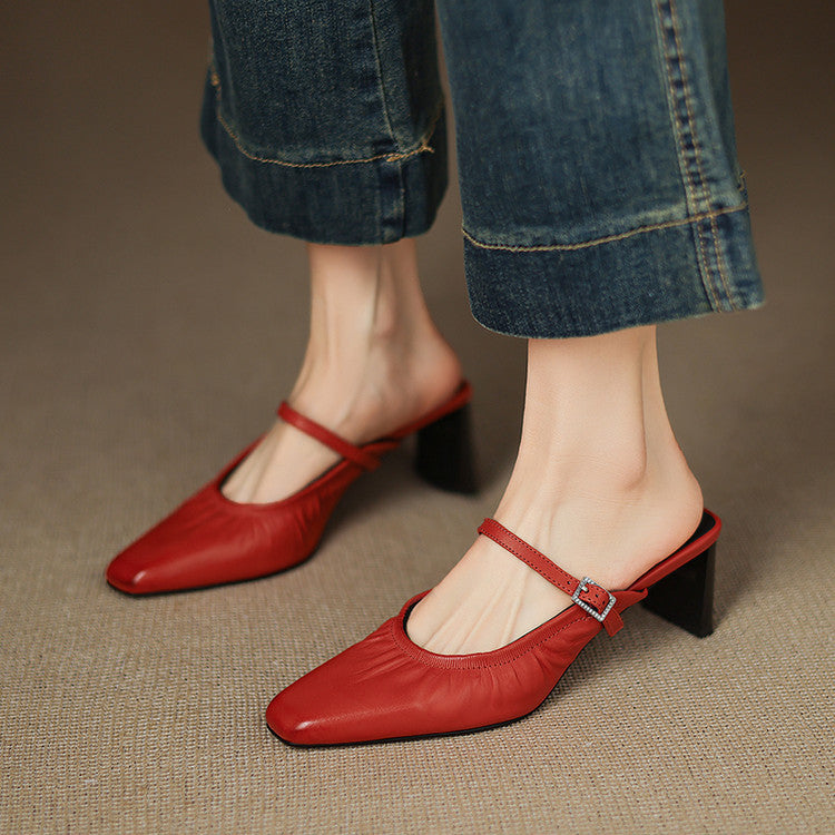 Elsa | Mules con Cinghietta Arricciata
