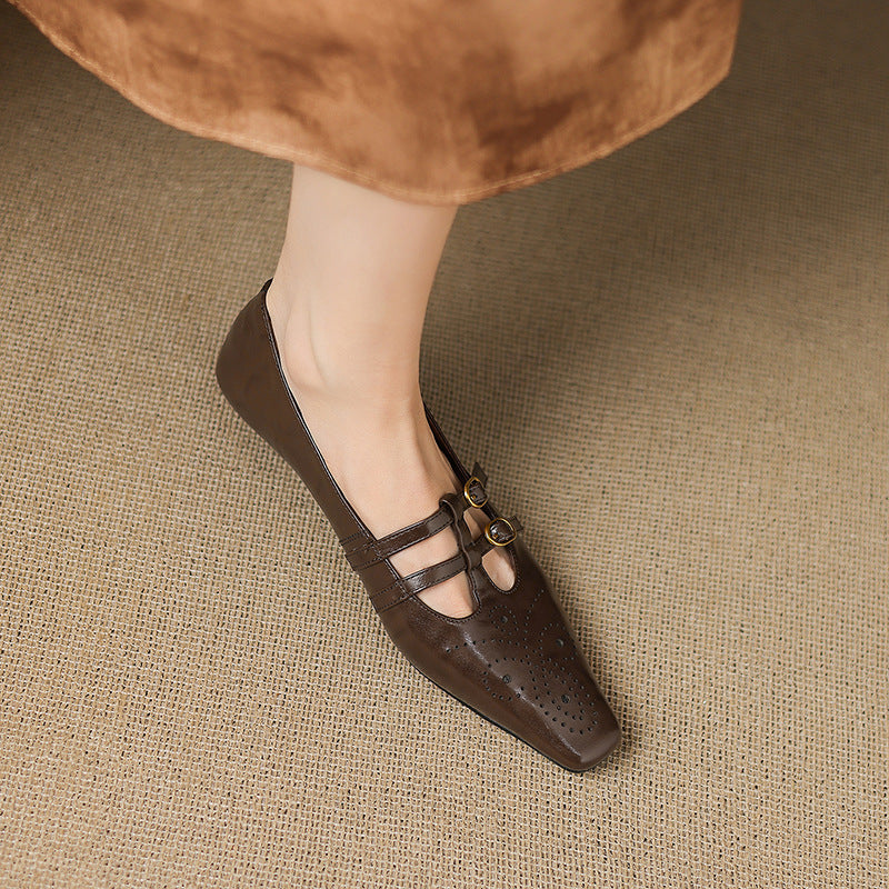 Etta | Mules a doppia fascia con brogue