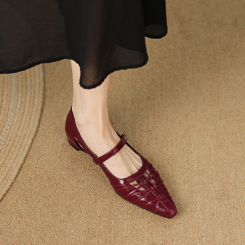 Margery | Ballerine Mary Jane con Cinturino Punta