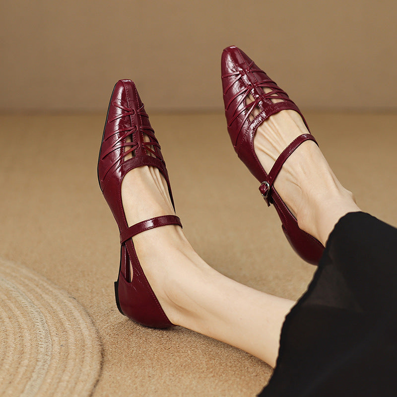 Margery | Ballerine Mary Jane con Cinturino Punta