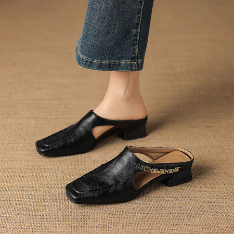 Vivienne | Mules Slingback a Punta Quadrata