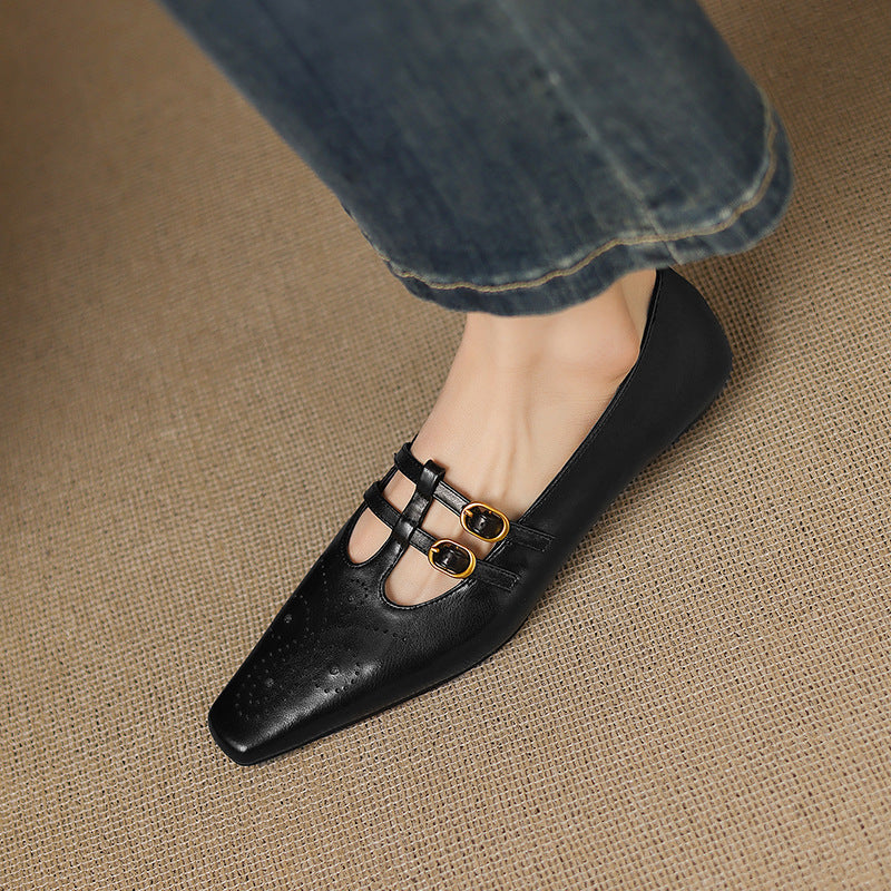 Etta | Mules a doppia fascia con brogue