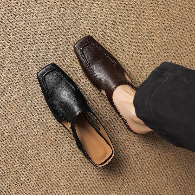 Vivienne | Mules Slingback a Punta Quadrata