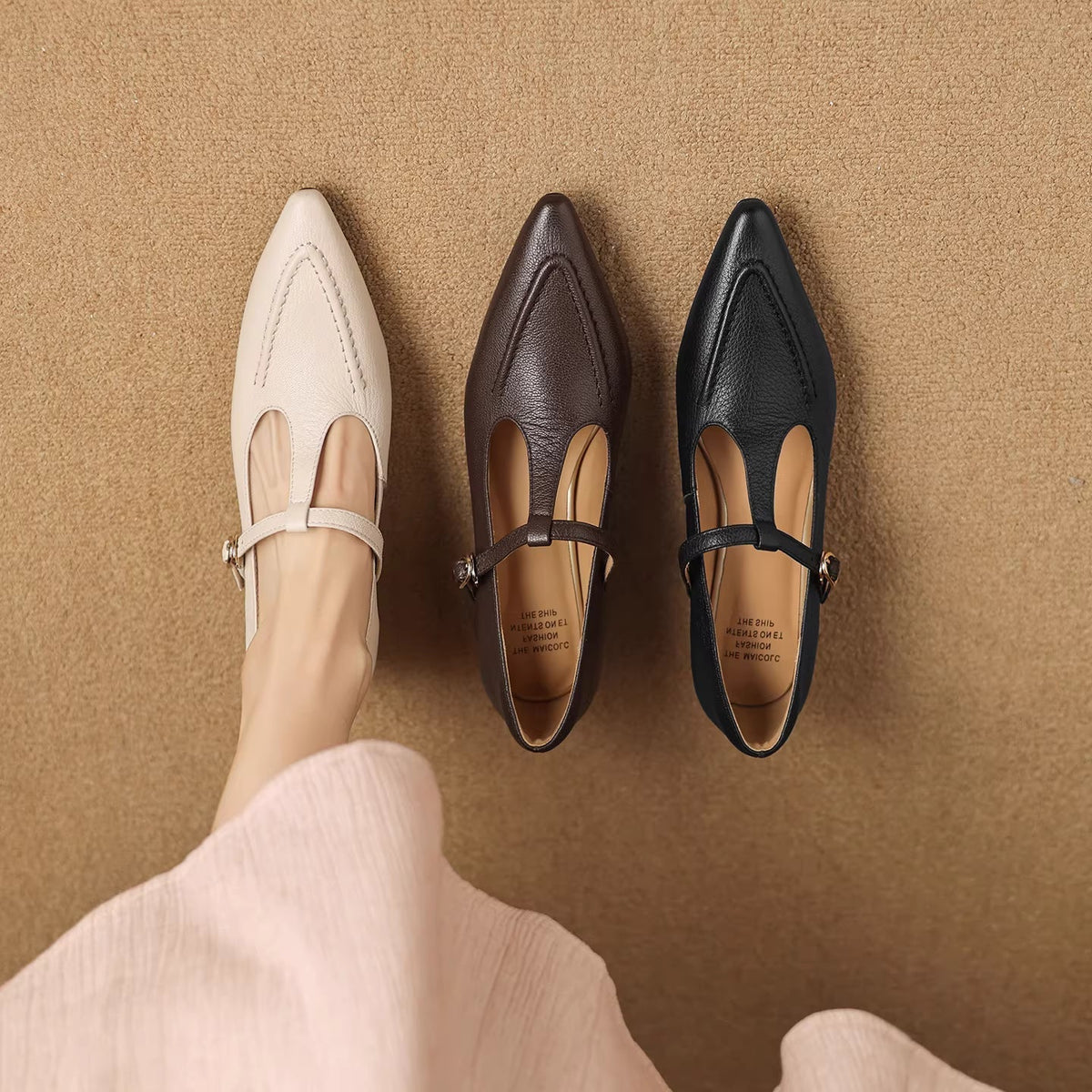 Eliza | Tacchi a T-Strap Punta