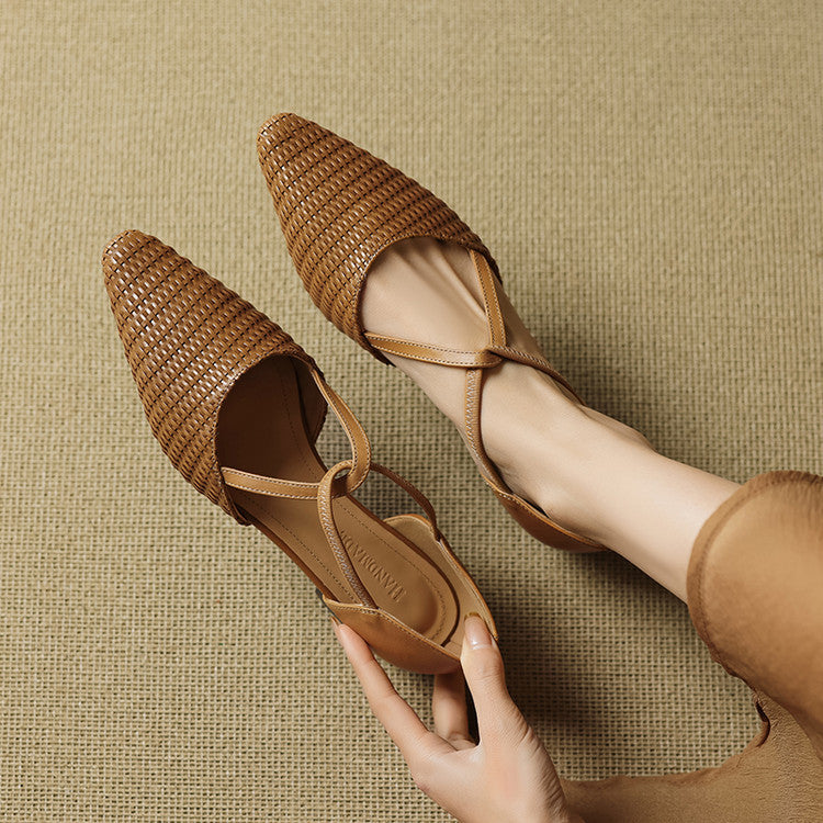 Elodie | Tacchi T-Strap Intrecciati