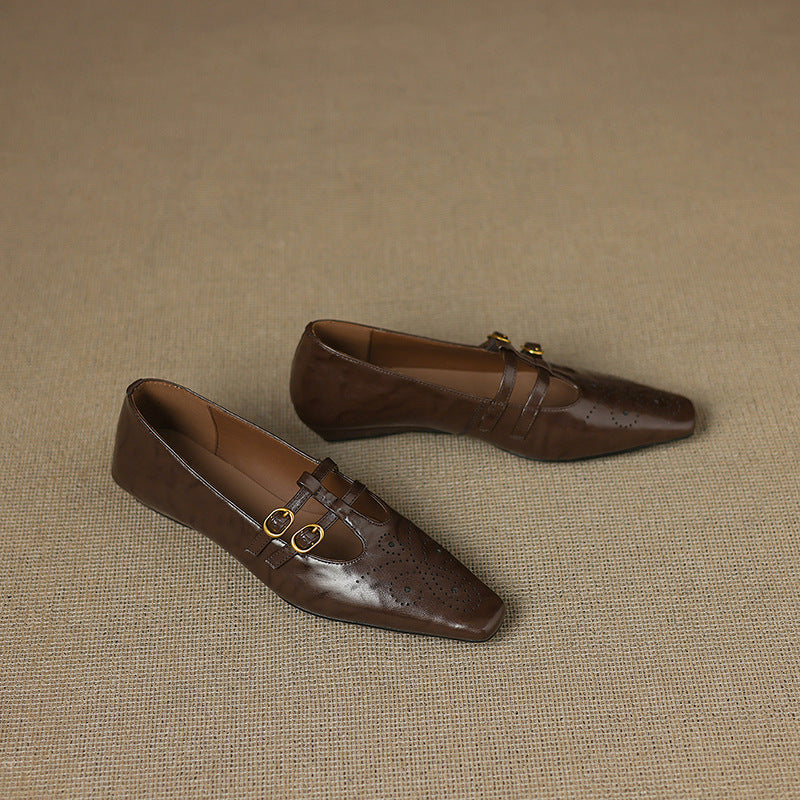 Etta | Mules a doppia fascia con brogue