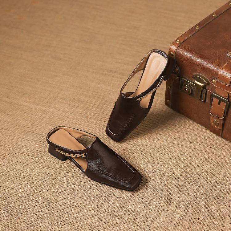 Vivienne | Mules Slingback a Punta Quadrata