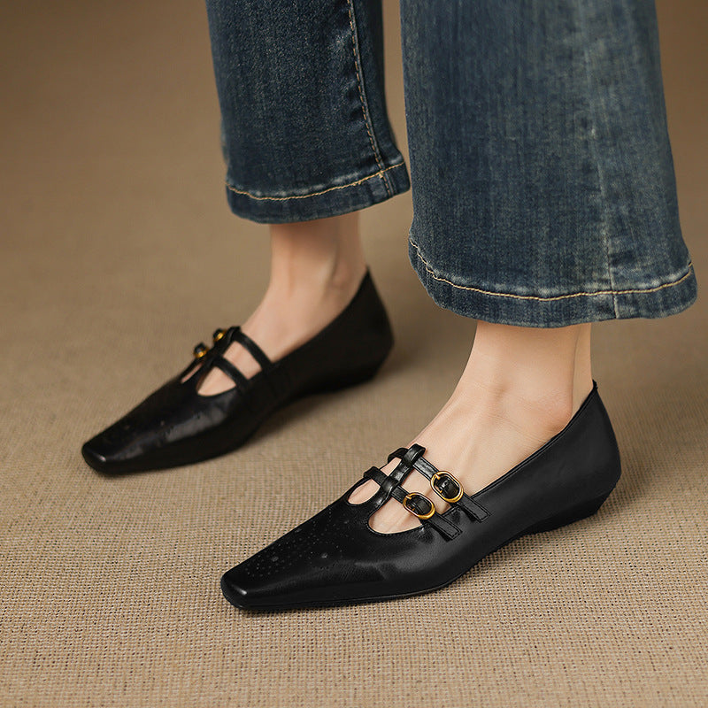 Etta | Mules a doppia fascia con brogue