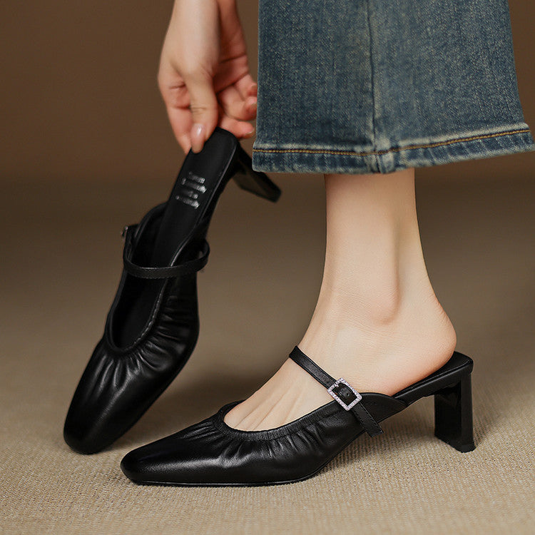 Elsa | Mules con Cinghietta Arricciata