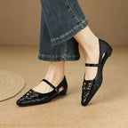 Margery | Ballerine Mary Jane con Cinturino Punta