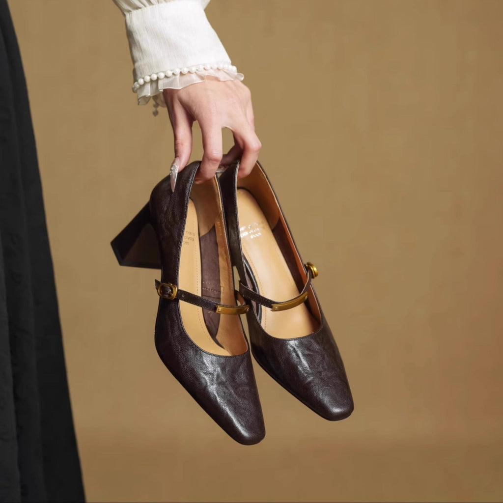Elise | Classiche Mary Jane con Tacco a Blocco