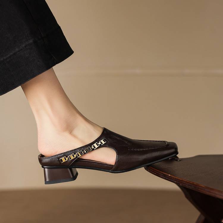 Vivienne | Mules Slingback a Punta Quadrata
