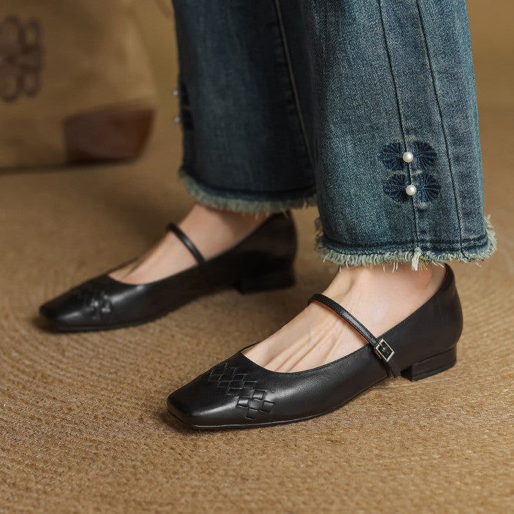 Marlow | Ballerine Mary Jane con Punta Quadrata