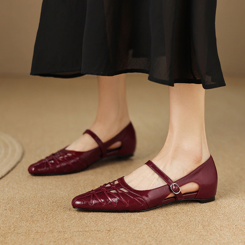 Margery | Ballerine Mary Jane con Cinturino Punta
