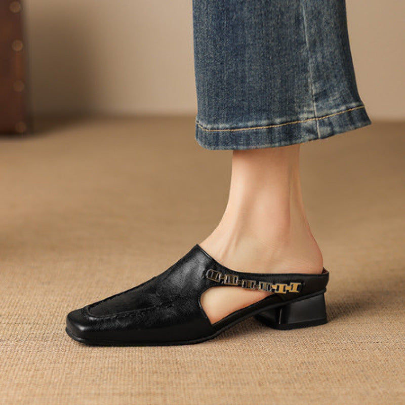 Vivienne | Mules Slingback a Punta Quadrata