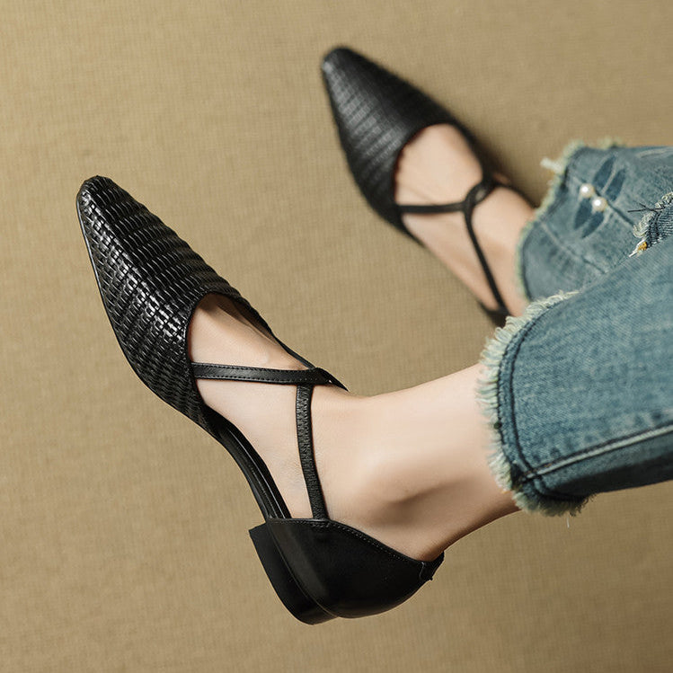 Elodie | Tacchi T-Strap Intrecciati