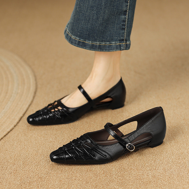 Margery | Ballerine Mary Jane con Cinturino Punta