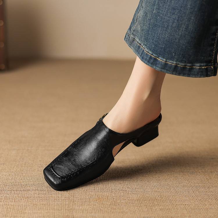 Vivienne | Mules Slingback a Punta Quadrata