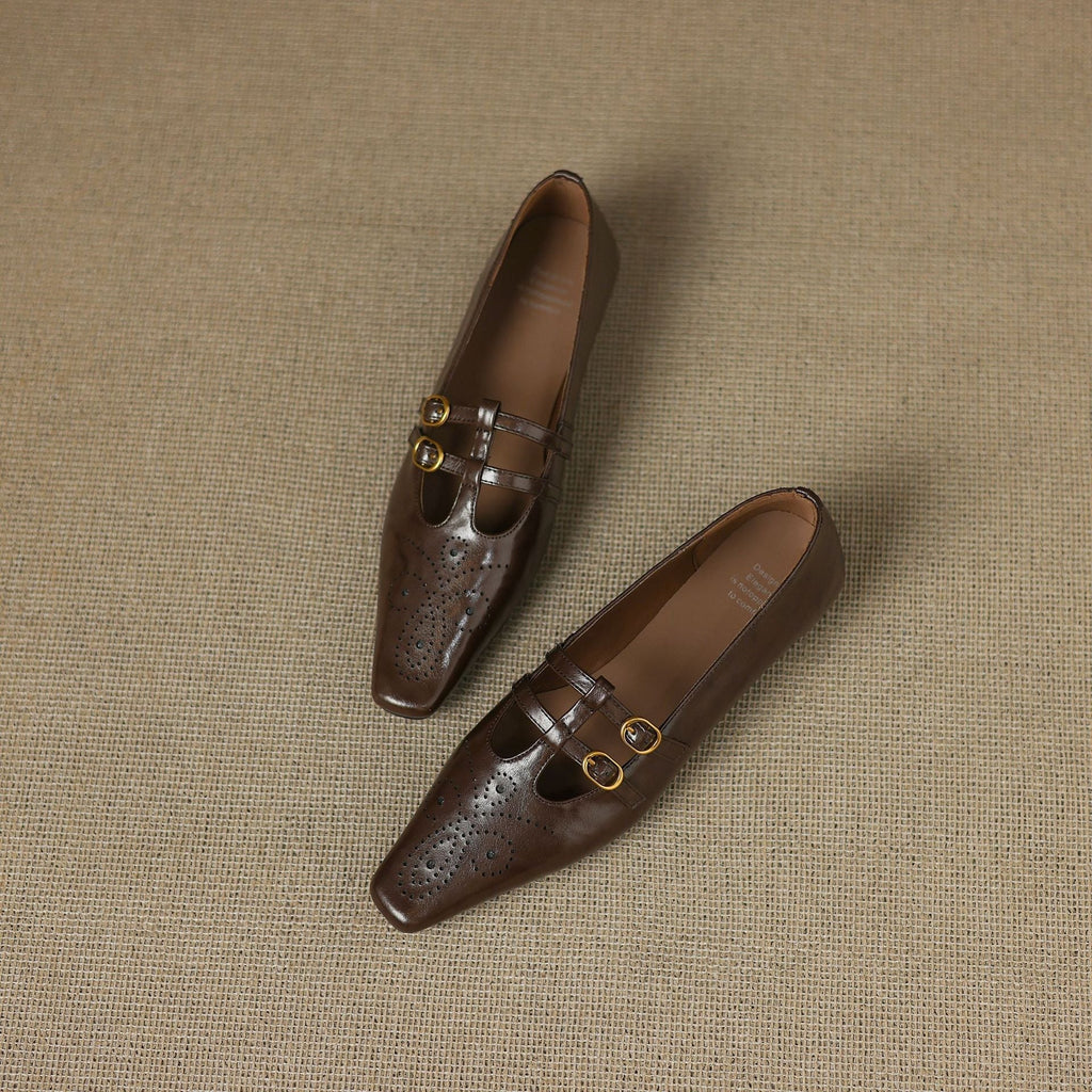 Etta | Mules a doppia fascia con brogue