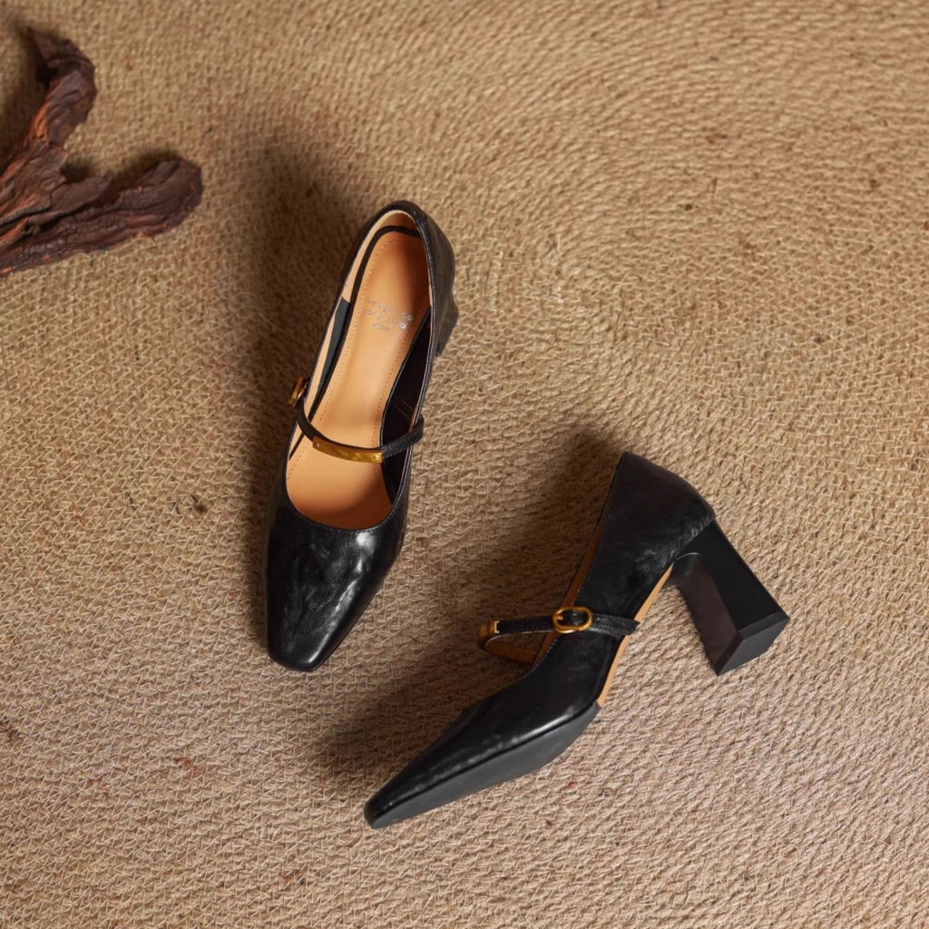 Elise | Classiche Mary Jane con Tacco a Blocco