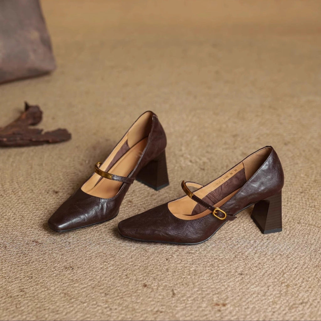 Elise | Classiche Mary Jane con Tacco a Blocco