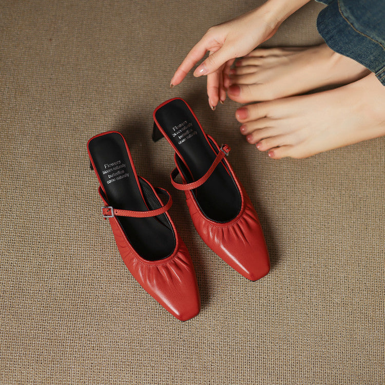 Elsa | Mules con Cinghietta Arricciata