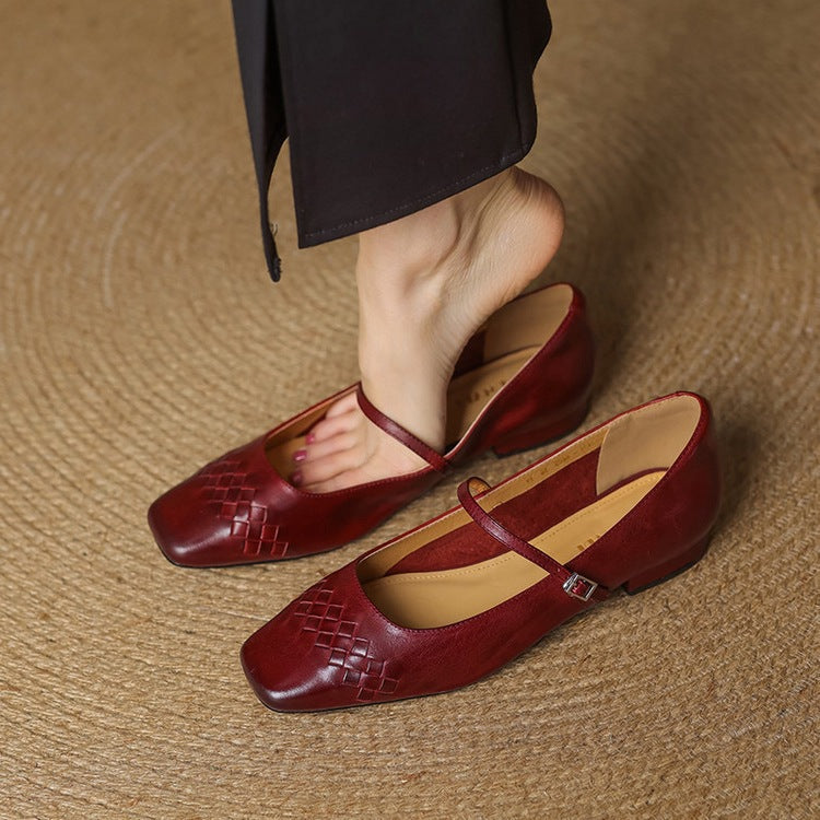 Marlow | Ballerine Mary Jane con Punta Quadrata