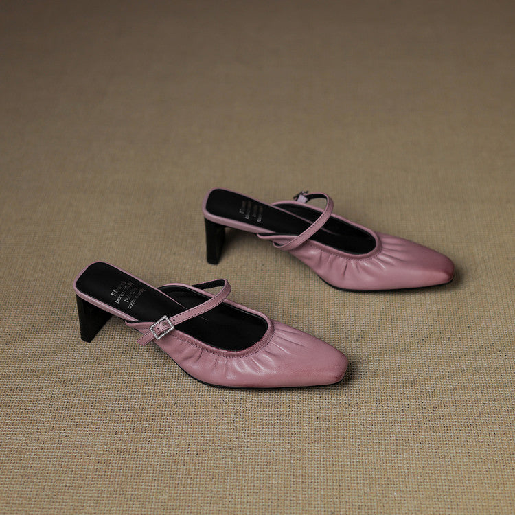 Elsa | Mules con Cinghietta Arricciata