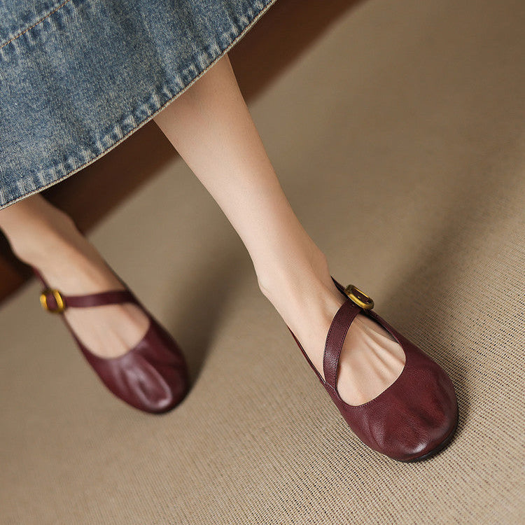 Eloise | Mary Jane Flats con Cinturino alla Caviglia