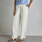 Shania - Pantaloni Relax con Bottoni