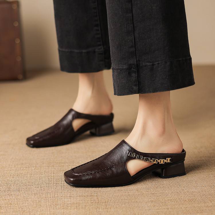 Vivienne | Mules Slingback a Punta Quadrata