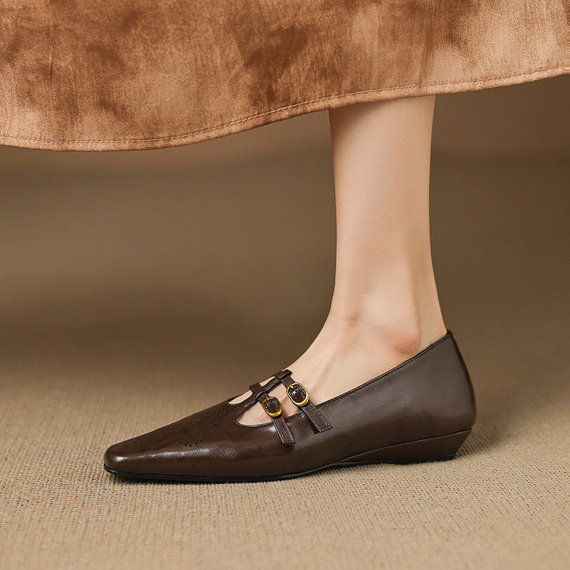Etta | Mules a doppia fascia con brogue