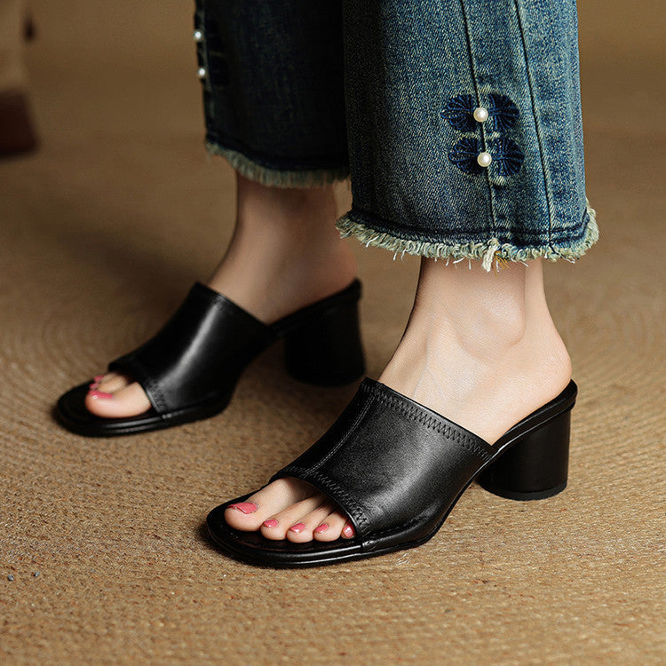 Brynn | Mules Eleganti con Tacco Blocco