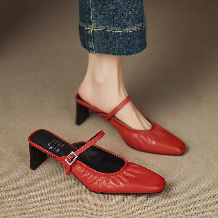 Elsa | Mules con Cinghietta Arricciata