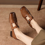 Farrah | Mules con Punta Quadrata e Fibbia