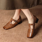 Farrah | Mules con Punta Quadrata e Fibbia