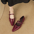 Margery | Ballerine Mary Jane con Cinturino Punta
