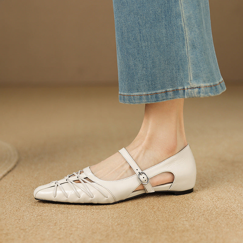 Margery | Ballerine Mary Jane con Cinturino Punta